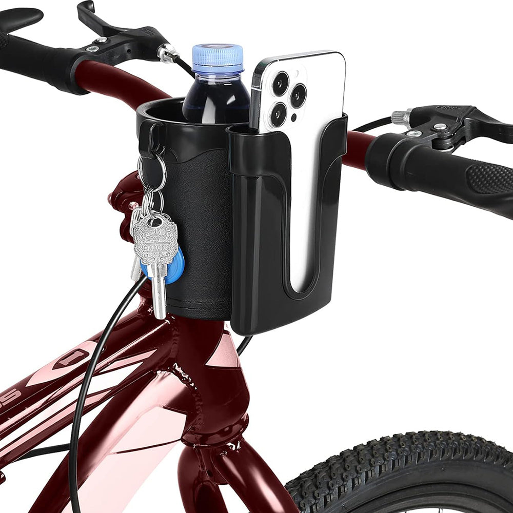 Portable 3-in-1 Bike Cup Holder with Cell Phone Keys Holder