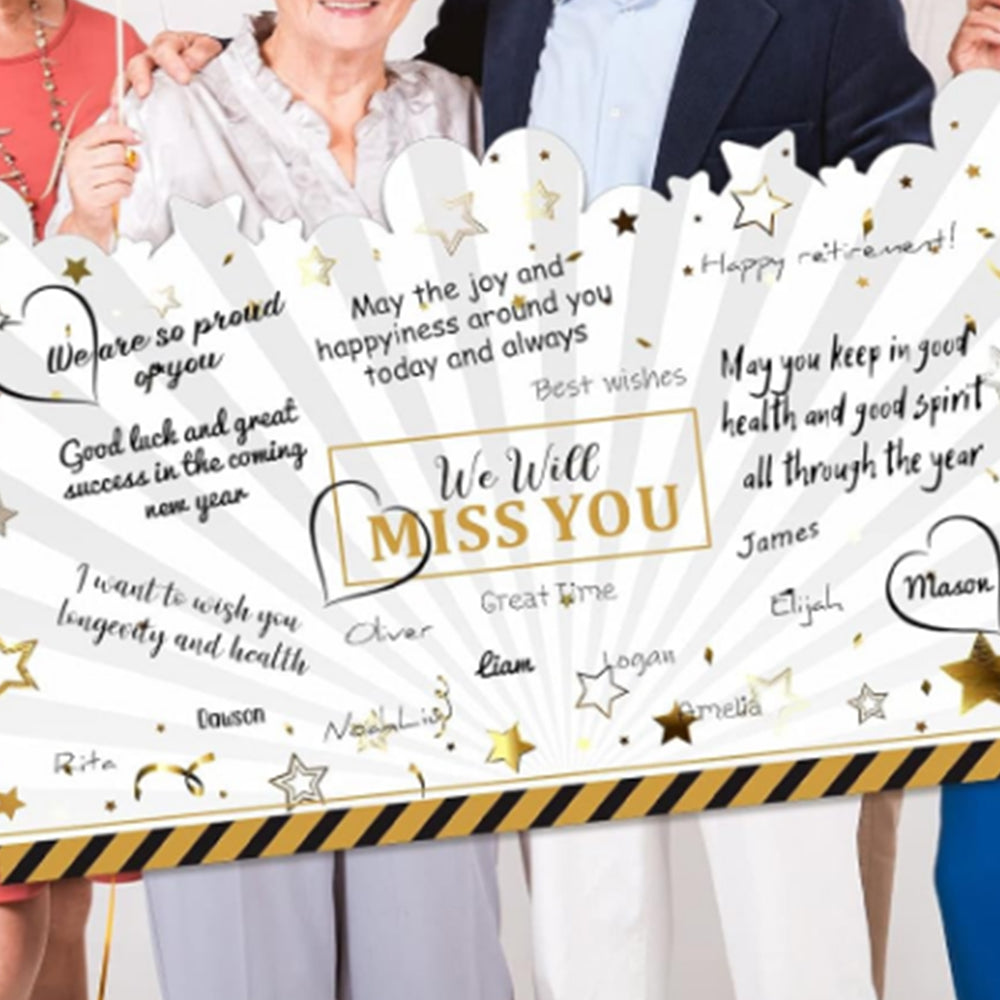 Jumbo Guest Book Happy Retirement Card