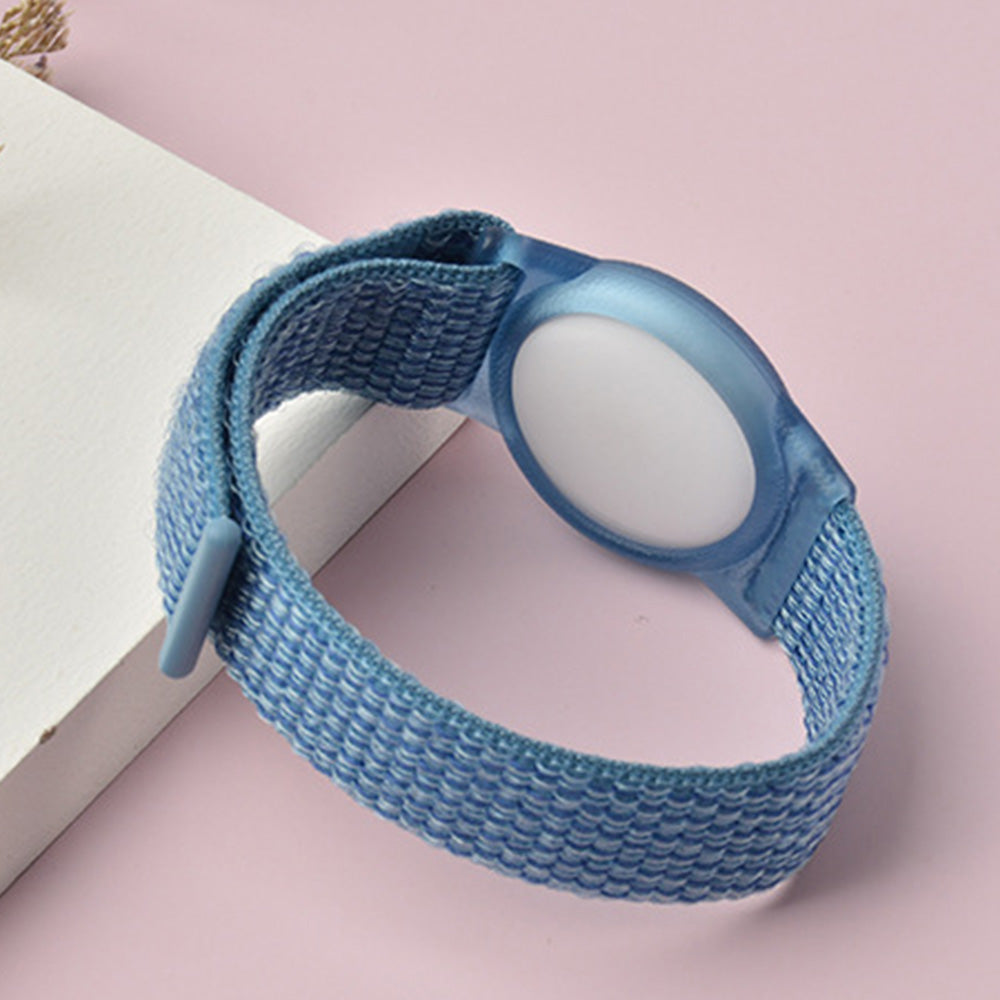 2PCS Soft Nylon Wristbands for Airtag Adjustable Bracelet for Airtag for Little Ones Adults-Blue