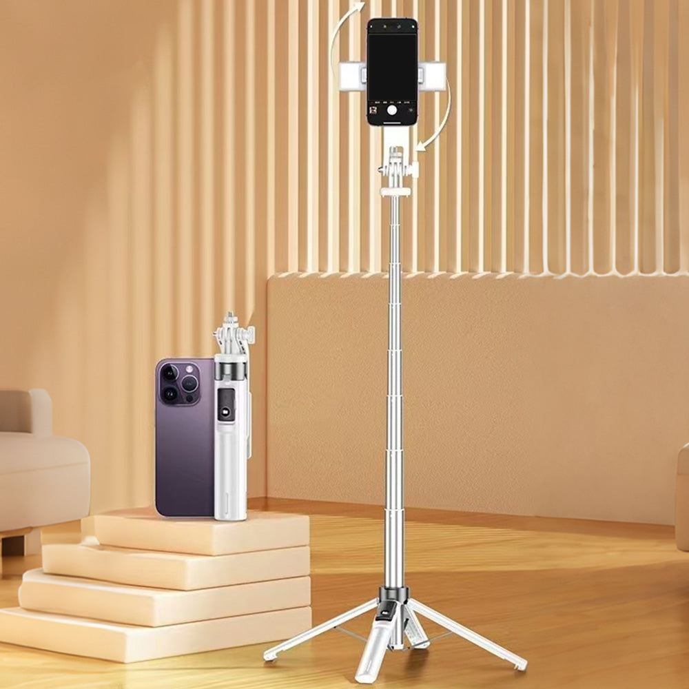 Selfie Stick Tripod with Wireless Remote for Phone Dual Fill Light Bluetooth