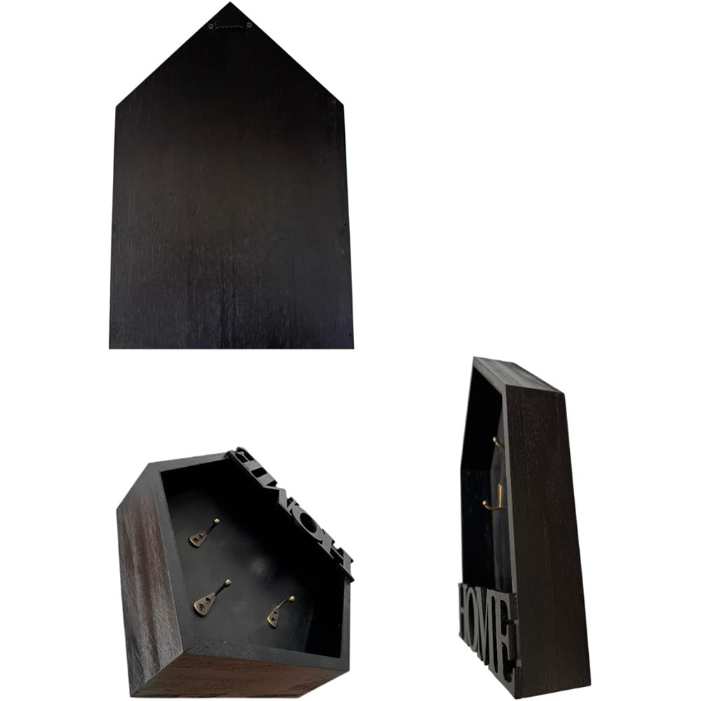 Vintage Key Holder Wall Mount with 3 Metal Hooks Key Rack for Entryway Living Room