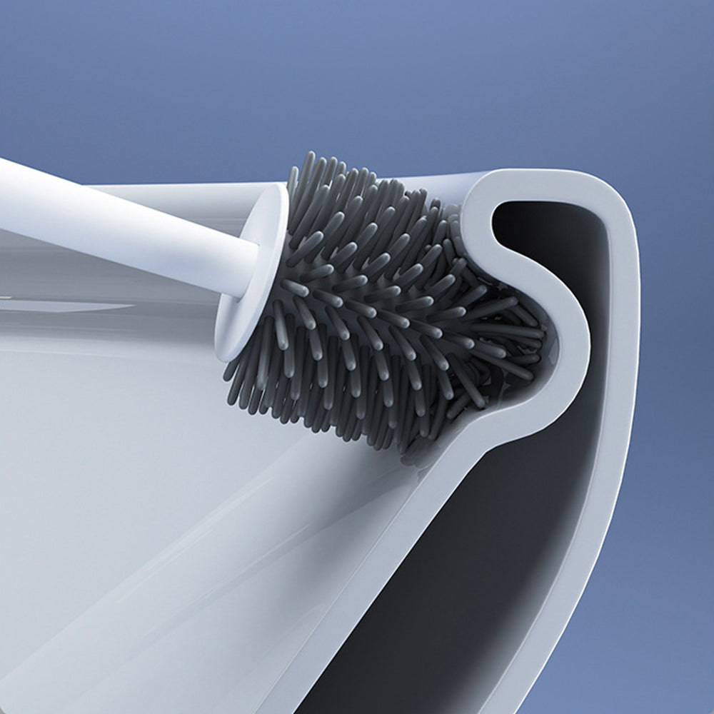 Soft TPR Toilet Brush Set for Bathroom Cleaning