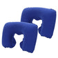 2 Pack Inflatable Travel Neck Pillow U Shaped for Car Plane Soft Velvet PVC Portable