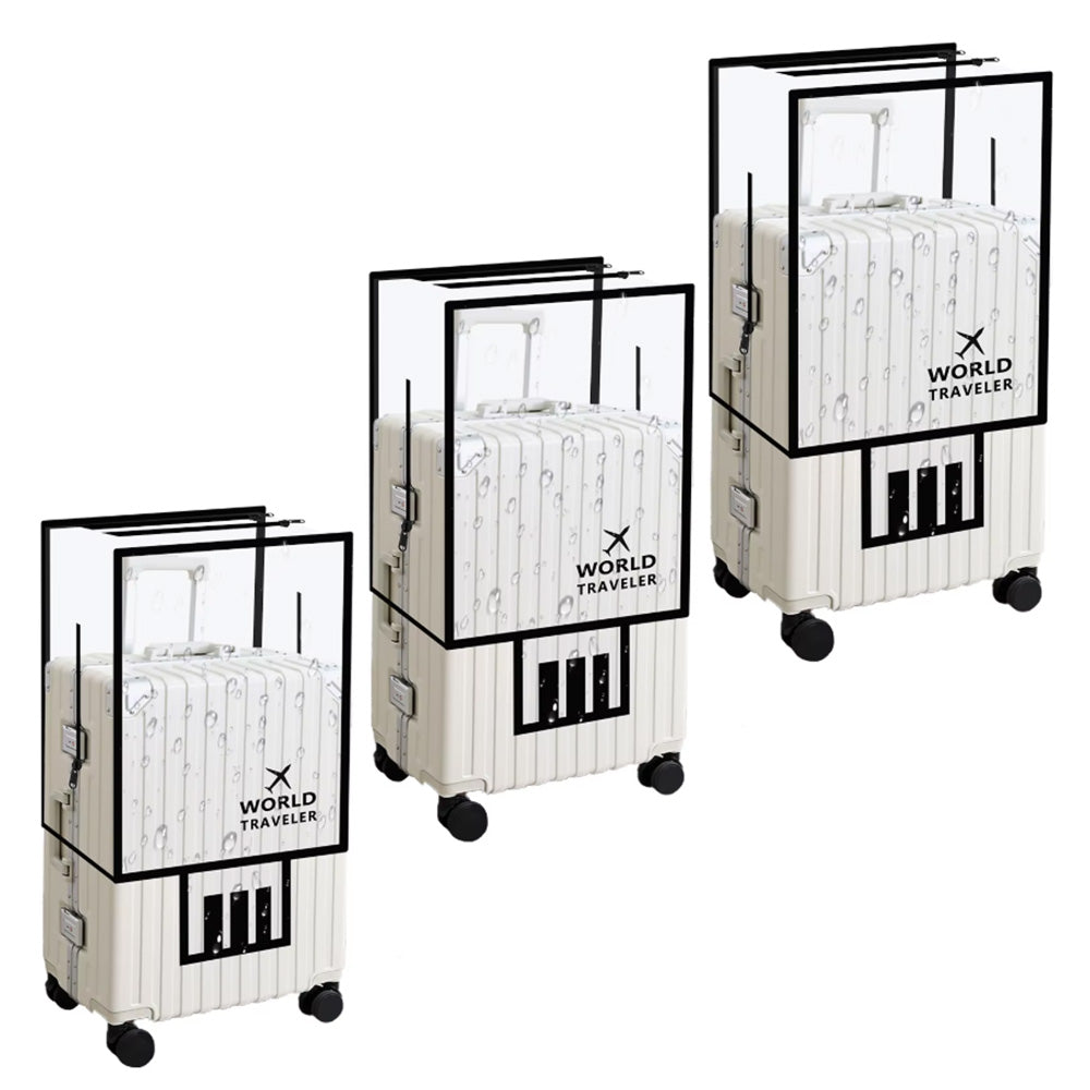 Transparent Water Resistance Luggage Cover Set with Strap for Travel Suitcase Protection