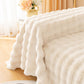 Warm Fuzzy Cozy Fluffy Feel Ruched Couch Blankets Soft Sofa Cover