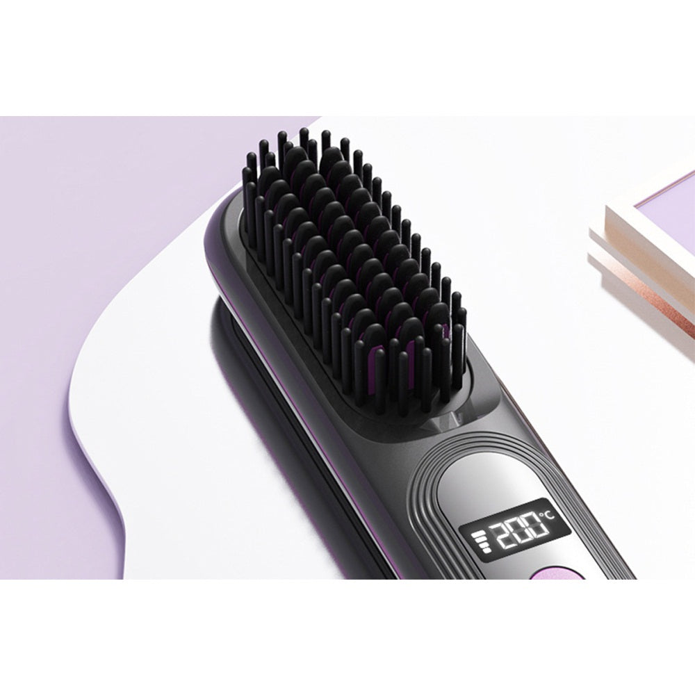 Portable Rechargeable Wireless Hair Straightener Comb