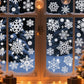 Christmas Window Clings Snowflakes Static Stickers Gold Silver for Holiday Decorations