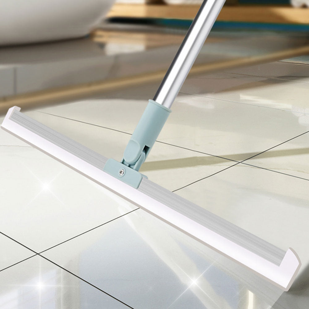 Floor Squeegee with Adjustable Long Handle 50cm Silicone Floor Brush Scrub Broom Scrubber