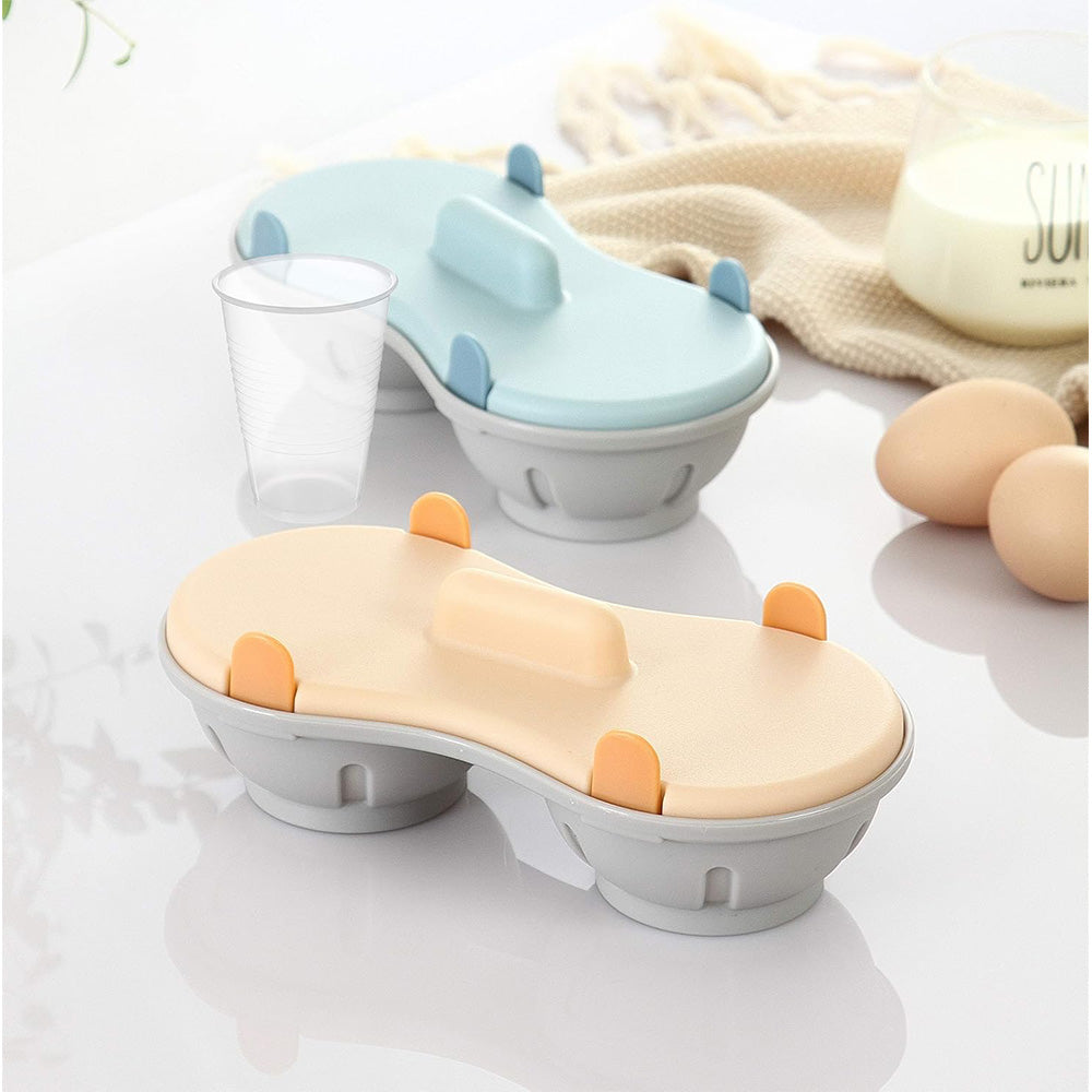 Double Layer Microwave Egg Cooker and Poached Egg Steamer