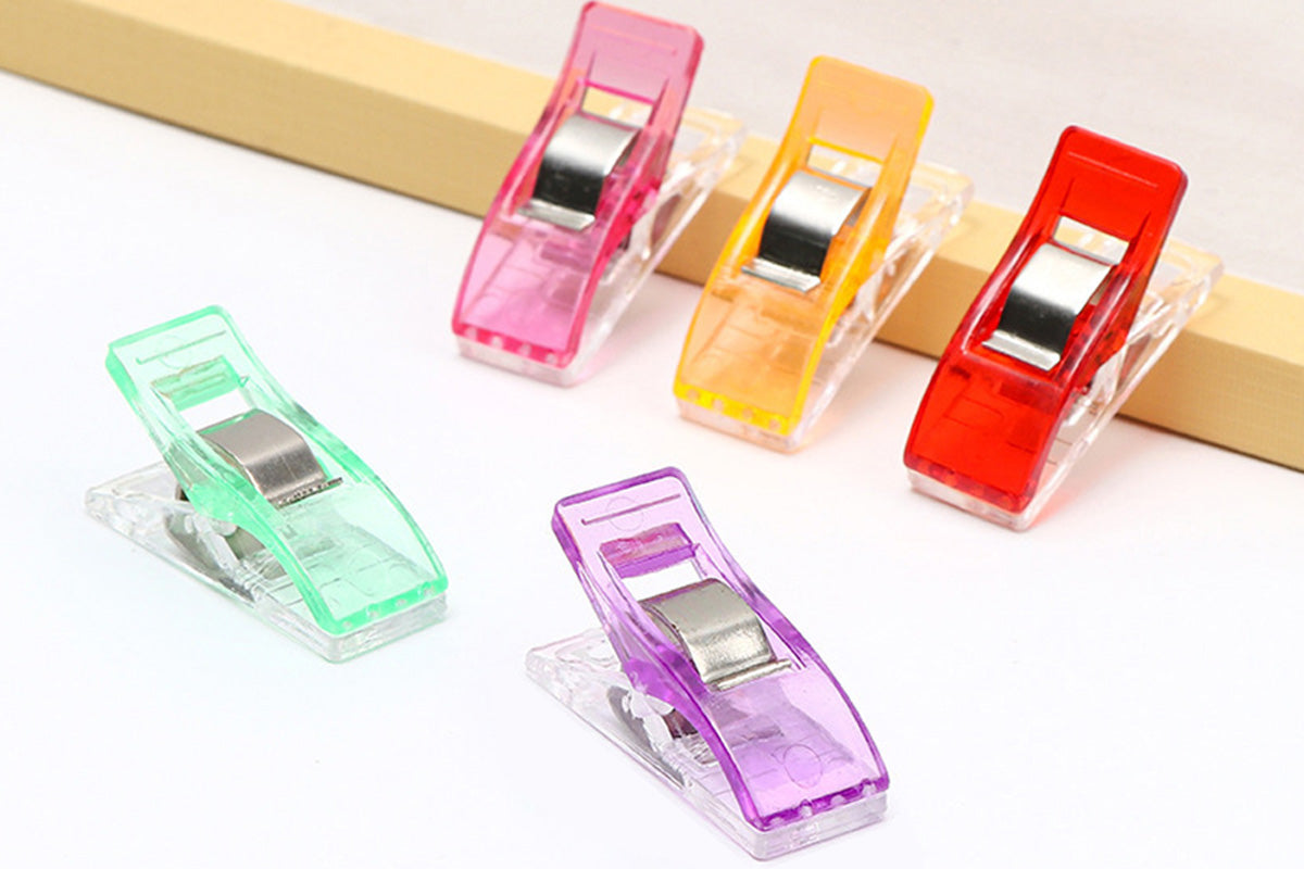 100-Piece Random Color Quilting Sewing Clips for Crafts