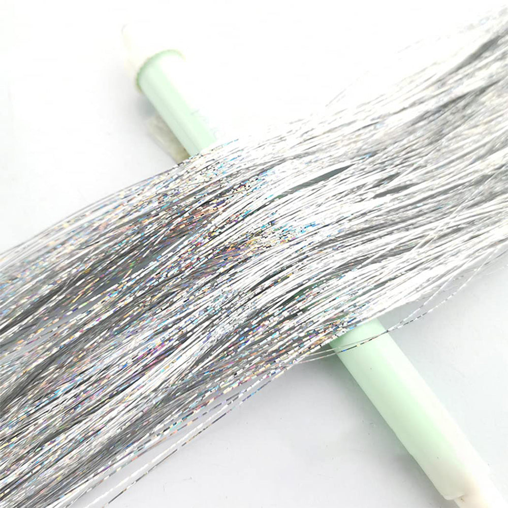 12-Piece Hair Tinsel Clip Kit for Sparkling Hair Extensions