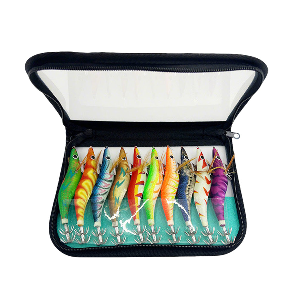 10PCS Egi Squid Jigs Jags Saltwater Glow Squid Lures Luminous Cuttlefish Sleeve Fishing Jigs