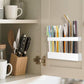 Straw Holder for Cabinet Door Reusable Straw Storage for Kitchen Cupboard