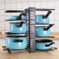 Adjustable 8 Tier Pan and Pot Lid Holder Rack