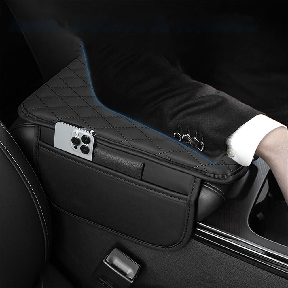 Car Center Console Cover Universal Leather Car Armrest Cover Cushion