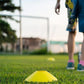50pcs Soccer Cones With Portable Bags And Brackets Sports Training Discs Markers Cones
