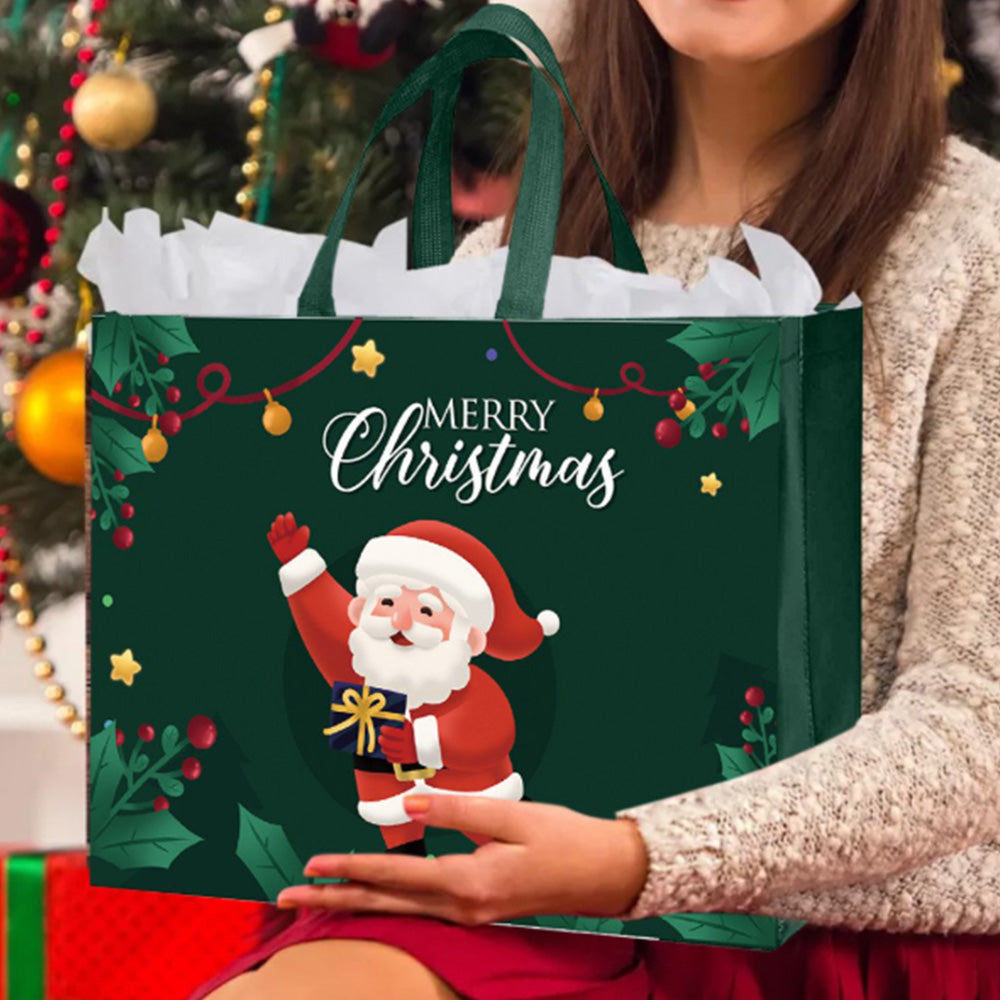 24Pcs Nonwoven Christmas and Halloween Handled Gift Shopping Bags
