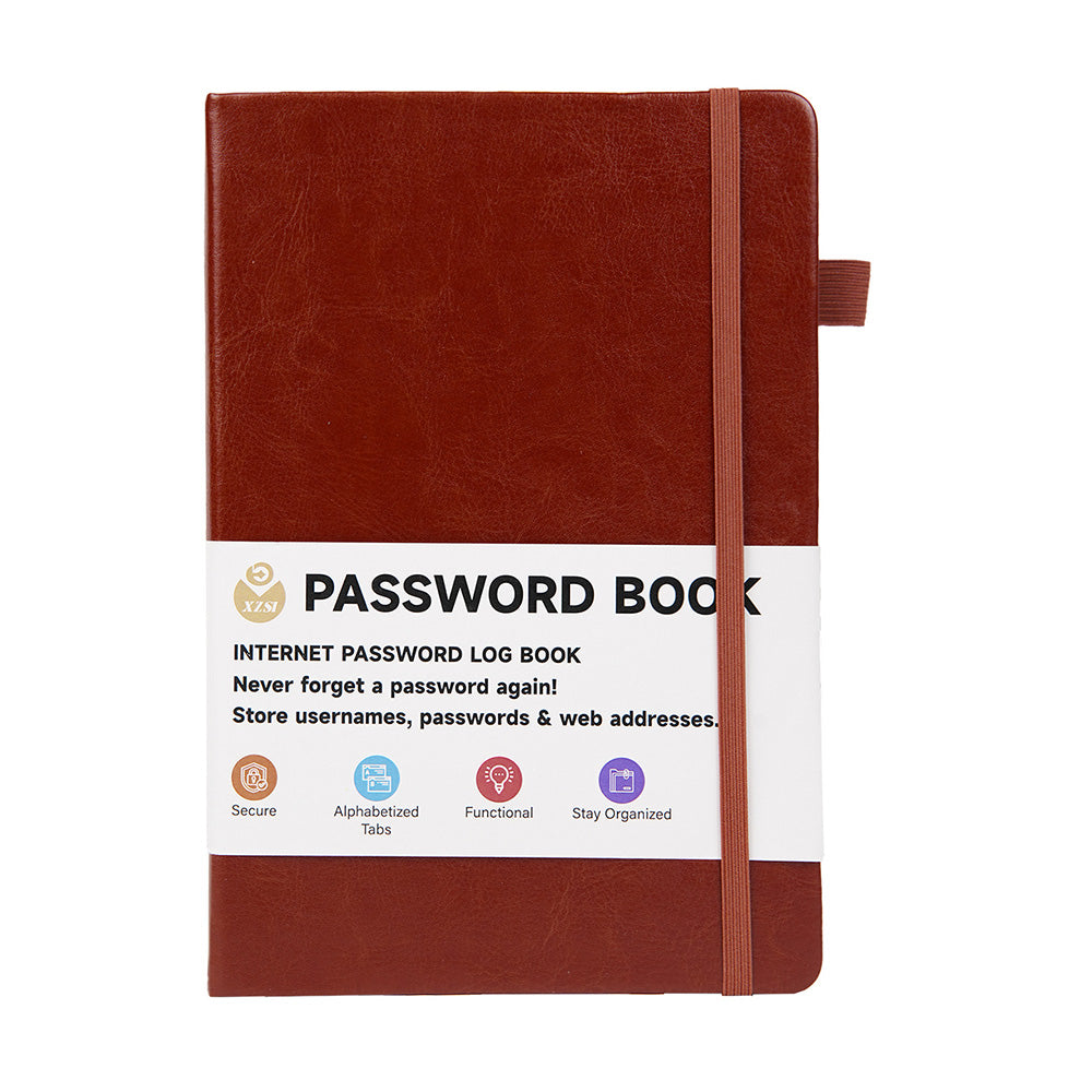Password Keeper Book with A to Z Alphabet Tabs and Elastic Closure