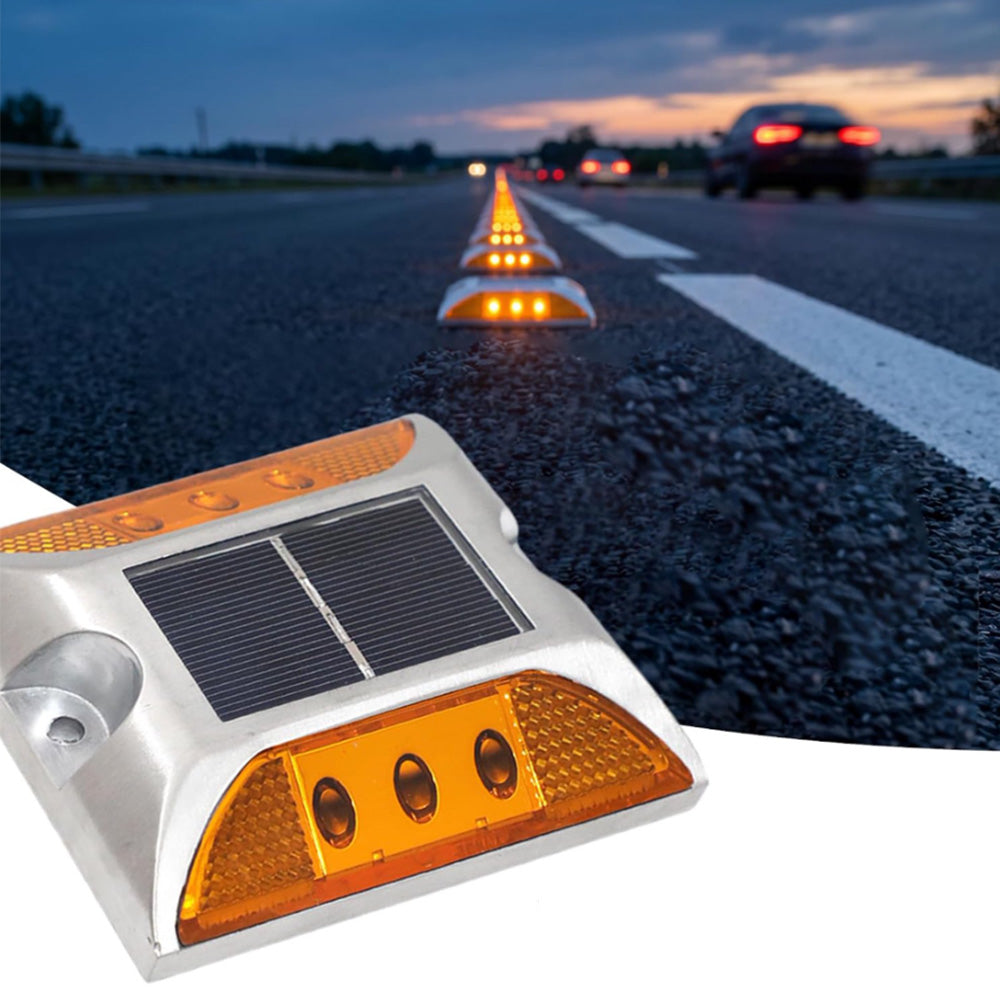 2 Pack Solar Deck Lights for Outdoor Roadway Driveway and Path Marking