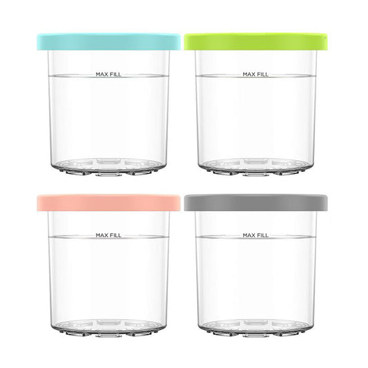 4Pcs Cream Pints Cup Storage Jars For Ninja NC299AM C300s Series