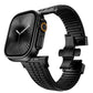 Men's Rubber Watch Band Compatible with Apple Watch Folding Buckle 42 44 45 46 49mm