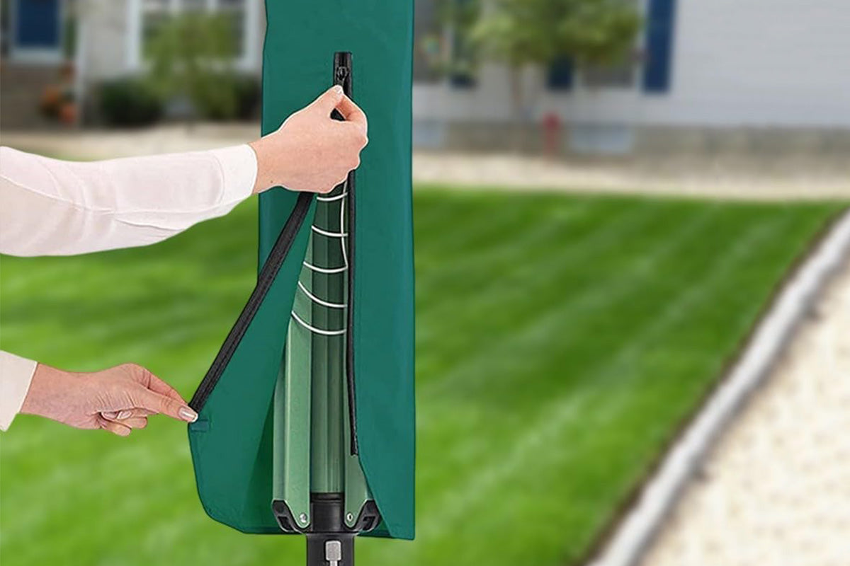 Waterproof Rotary Airer Cover Clotheslines Cover with Zipper Clothes Dryer Shield