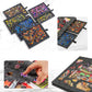 Puzzle Board with 6 Sliding Drawers Foldable Felt Puzzle Table Up to 1000 Pieces