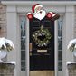 Outdoor Christmas Fence Peeker Decoration Santa Claus Xmas Garden Fence Sign