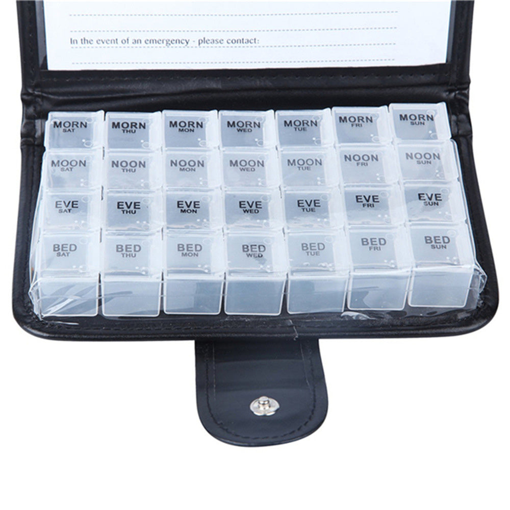 Weekly Pill Organizer Individual Medicine Containers for Vitamins Supplements