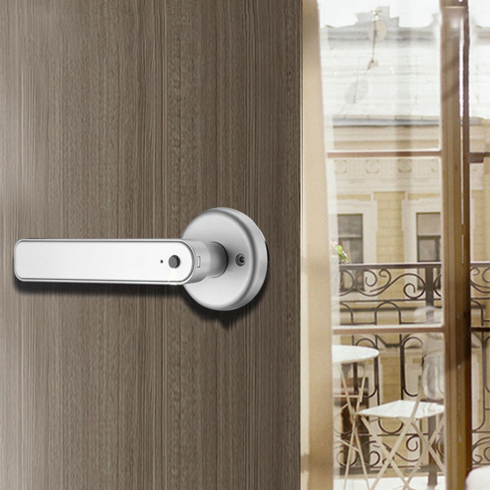 Smart Fingerprint Password Handle Door Lock with Tuya APP