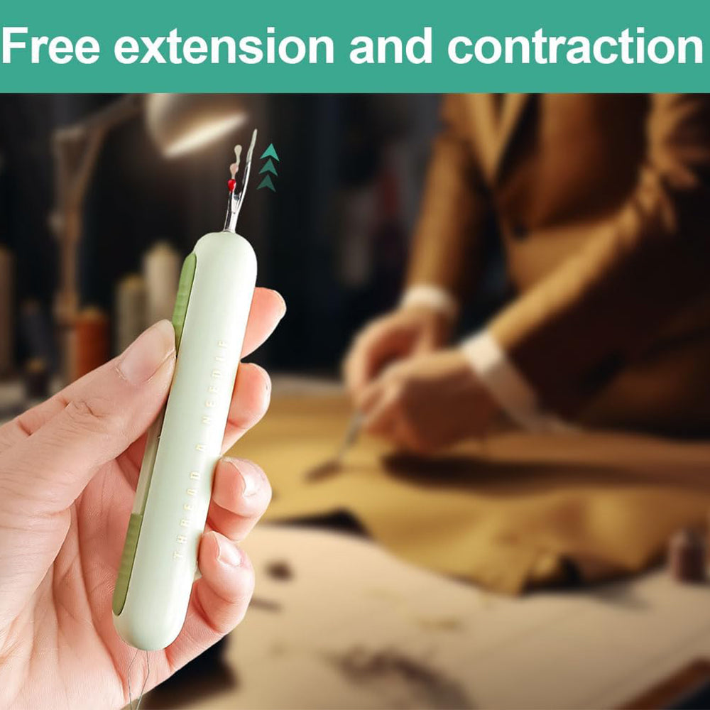 2Pcs 2-in-1 Needle Threader Seam Remover Sewing Ripper Tool