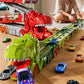 Foldable Dinosaur Truck with Dual Tracks and 6 Small Cars for Home Outdoors