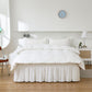 2Pcs Wrap Around Dust Ruffles Bed Skirt with Adjustable Elastic Belt