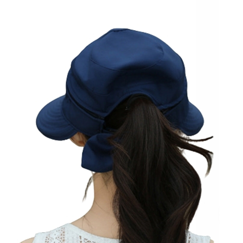 2 in 1 Detachable Zipper Wide Brim Sun Hat for Women