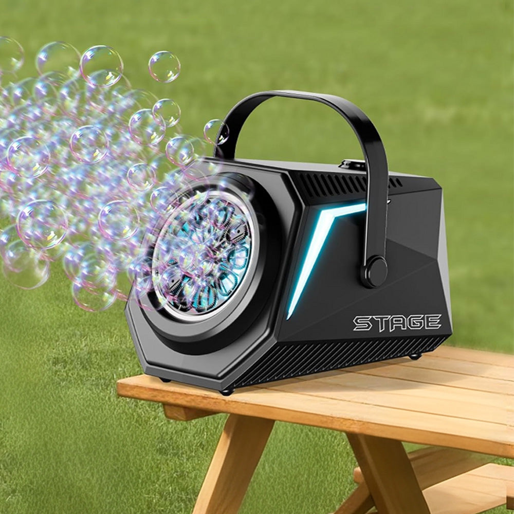 Automatic Bubble Machine Upgrade Portable Bubble Maker Blower LED Light
