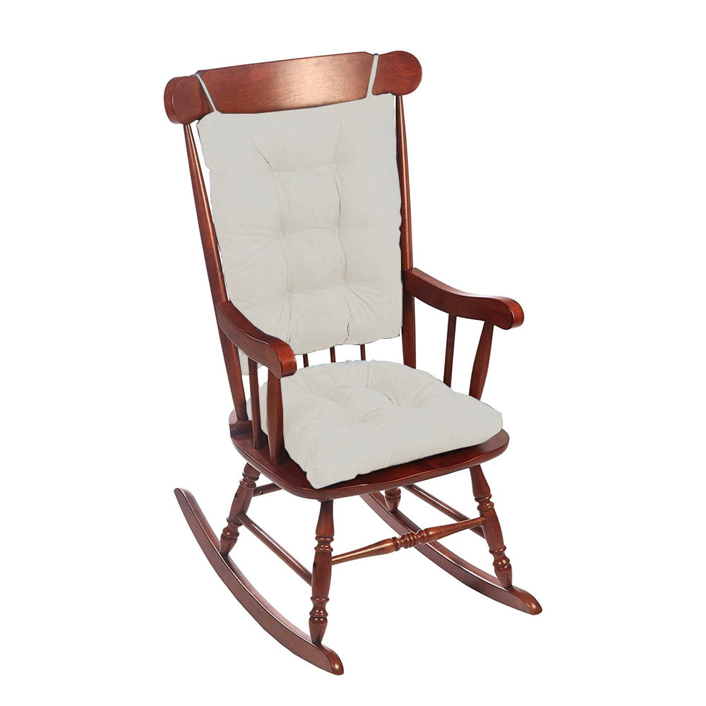 2Pcs Non-Slip Rocking Chair Cushion Set with Seat and Back Cushion