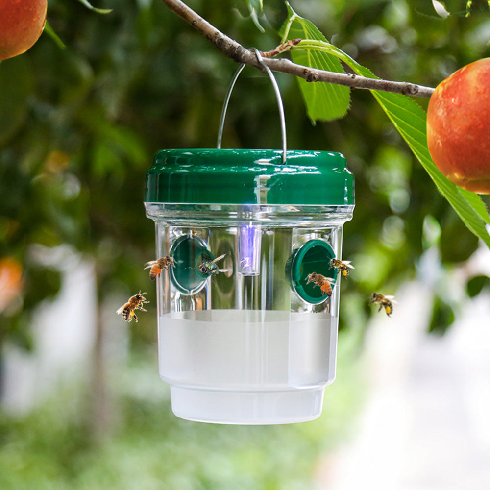 2Pcs Solar Powered Wasp Traps for Bees Hornets Outdoor Hanging Garden Protection
