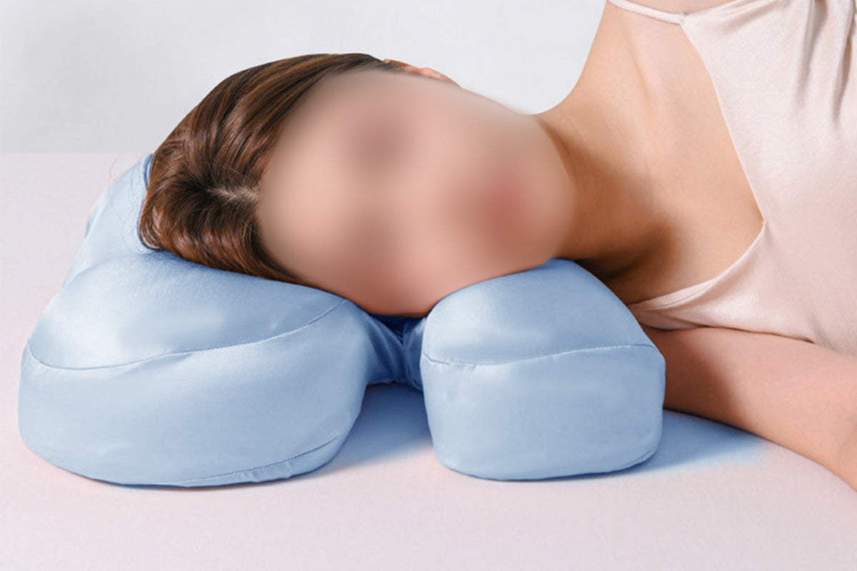 H-Shape Anti-Wrinkle Side Sleeper Pillow Satin Sleep Pillow