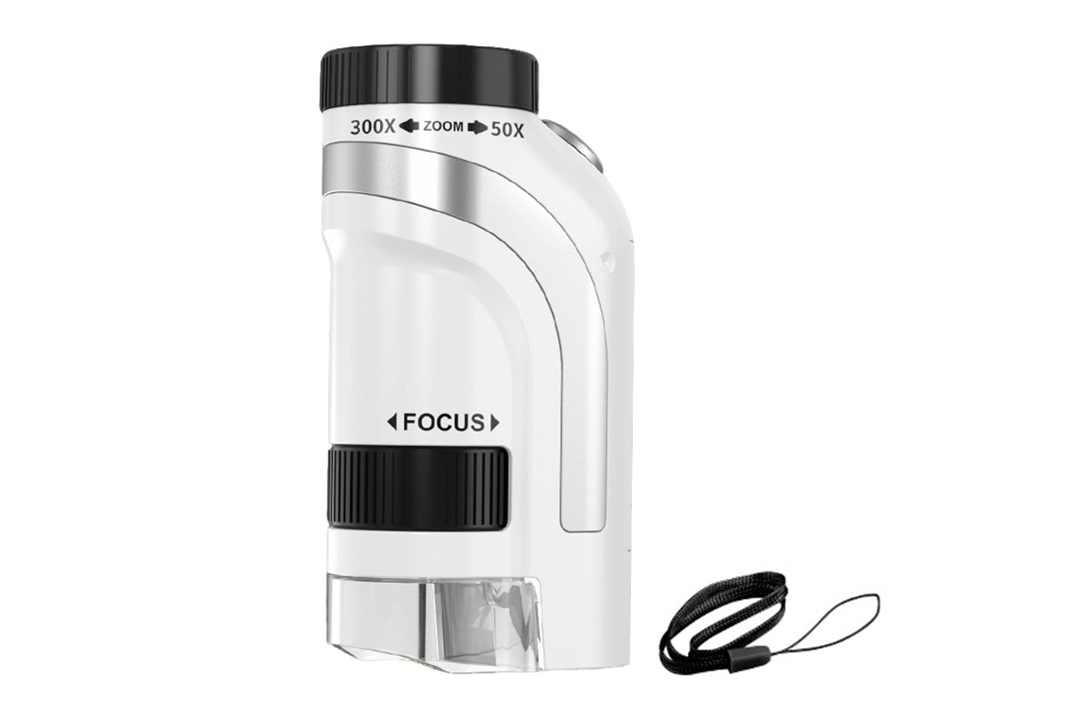 50X-300X Handheld Microscope with LED Lights Portable Pocket Zoom