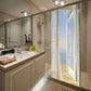 77x220cm 3D Self-adhesive Door Sticker-Balcony Scenery