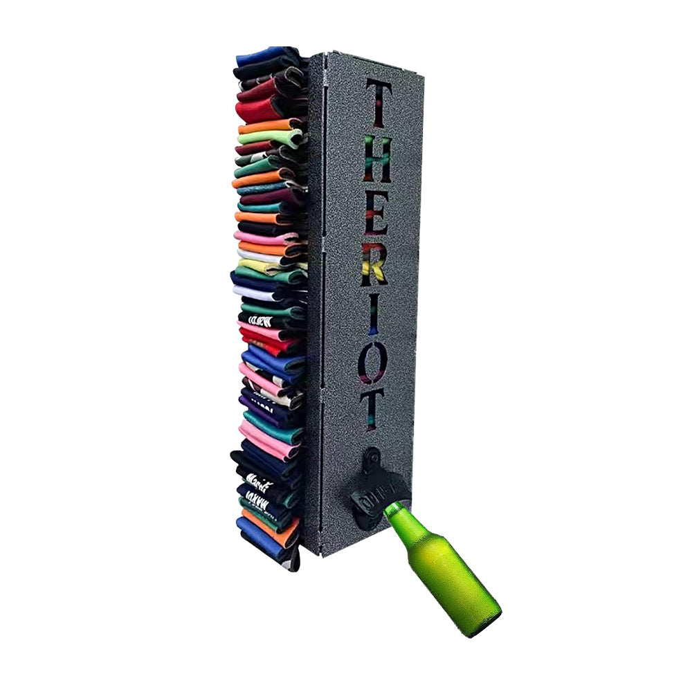 2-in-1 Wall Mounted Can Cooler Holder with Bottle Opener