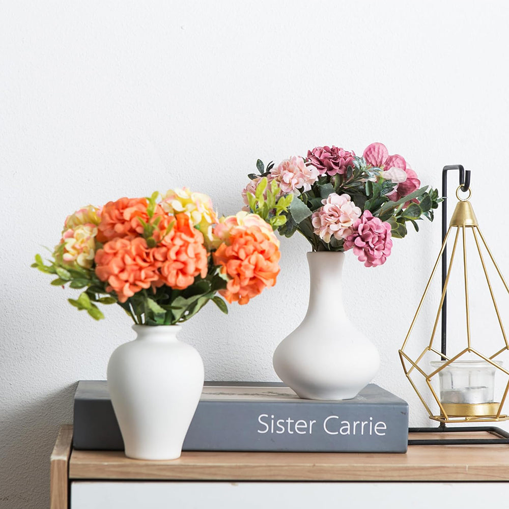 Set of 5 Small Ceramic Vases Modern Matte Bud Vase for Home Decor