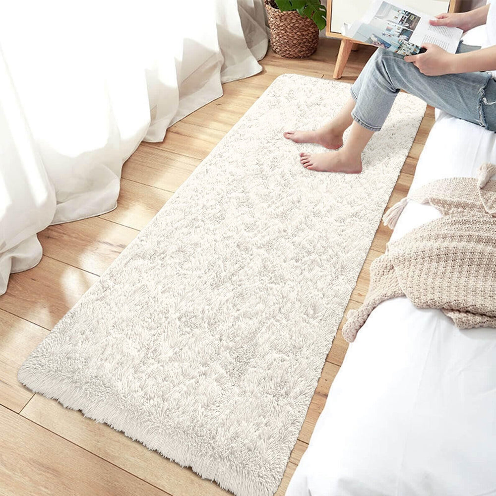 Super Soft Shaggy Rugs Fluffy Carpets Non Slip Hallway Runner Rug