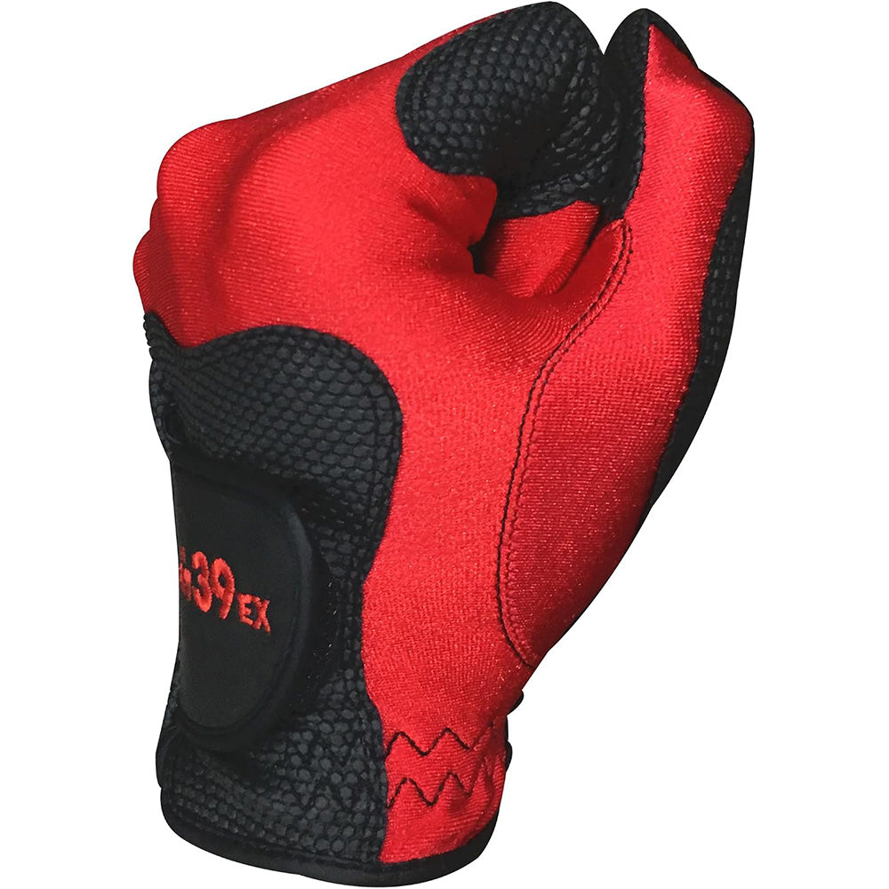 Stretch Breathable Washable Golf Glove with Slip Resistant Grip for Men Women-Red