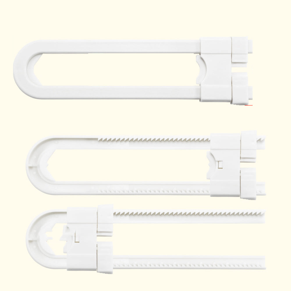 6Pcs U-Shaped Adjustable Sliding Lock for Cabinet