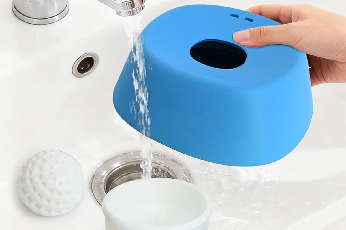 Slow Feeder Dog Bowls With Rolling Ball For Liquid Treat Training Snack Bowl