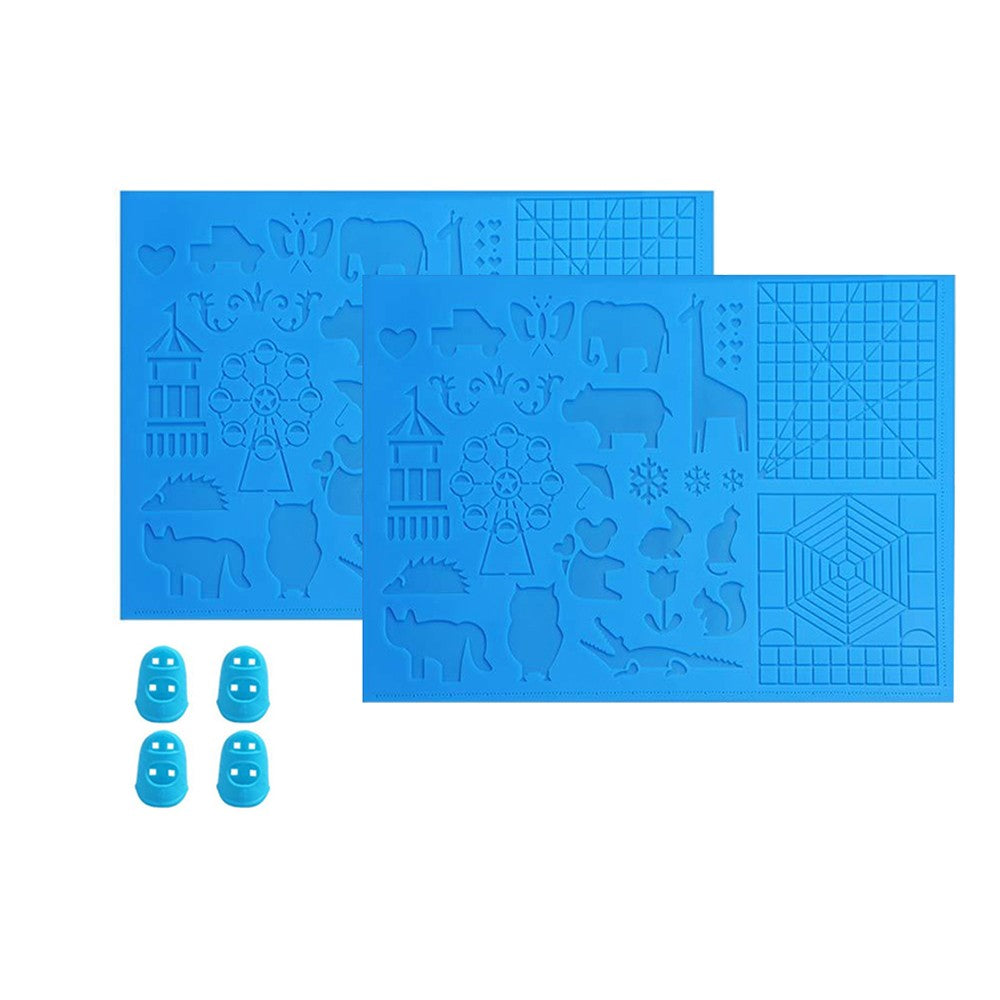 2Pcs Silicone 3D Pen Drawing Template Pad