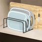 2Pcs Steel Cutting Board Organizers With 5 Slots Kitchen Cookware Organizer