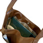 Solid Color PU Leather Shoulder Bag Large Capacity Tote Bag