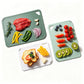3 PCS Plastic Cutting Board Set with Hanging Loop Non Slip PP Chopping Board for Home